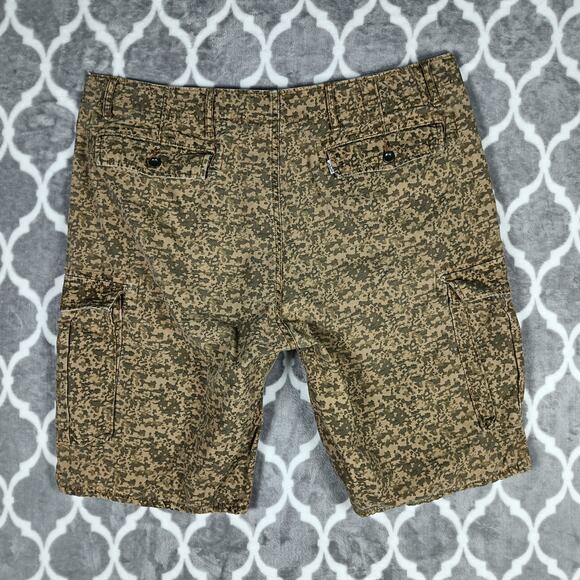 Levis Shorts Men Size 38 Brown ACE Cargo Camo Canvas Utility Outdoor *White Tab - Picture 2 of 11